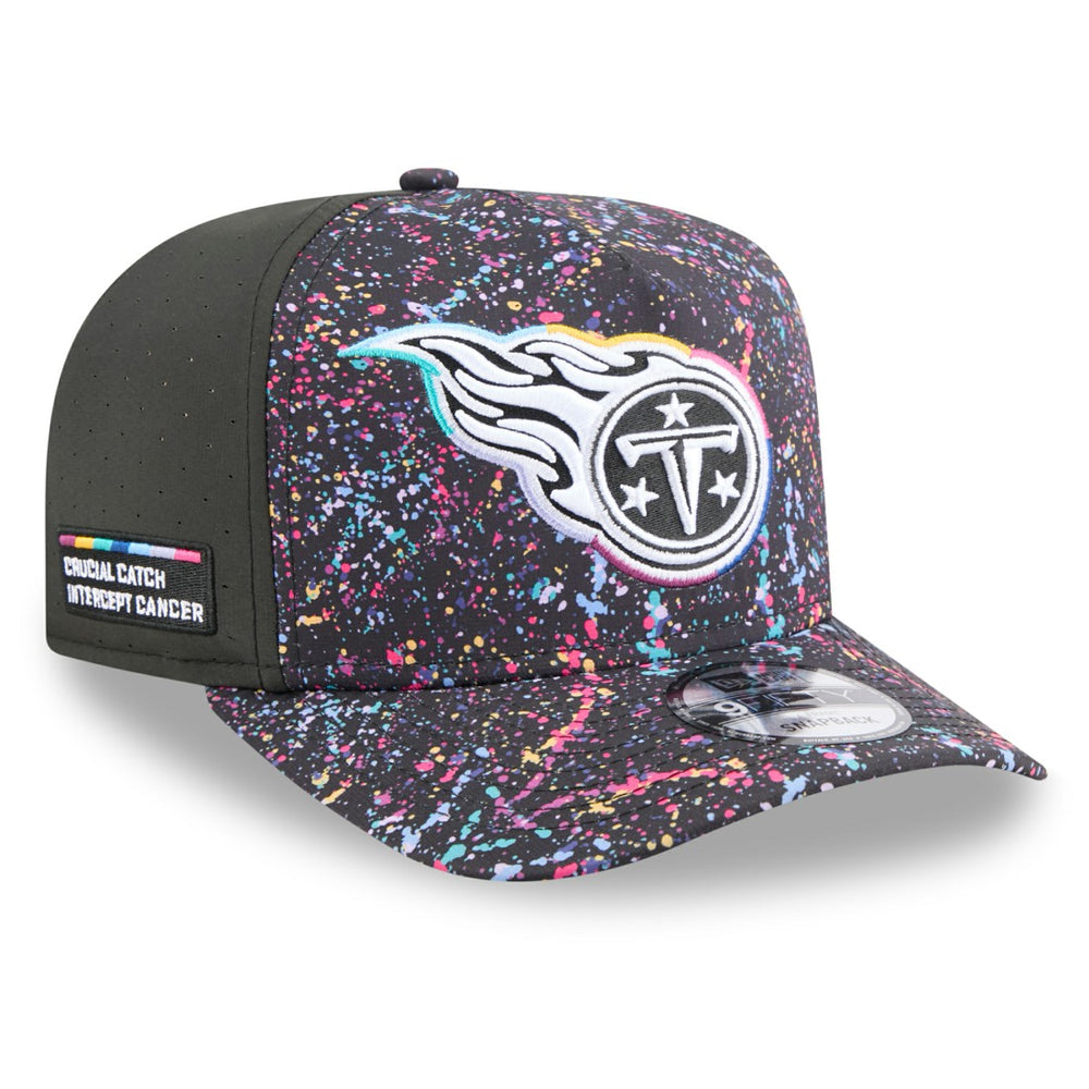 Tennessee Titans New Era 2025 NFL Crucial Catch A-Frame 9FIFTY Snapback Hat Black