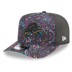 Detroit Lions New Era 2025 NFL Crucial Catch A-Frame 9FIFTY Snapback Hat Black