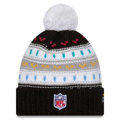 Tampa Bay Buccaneers New Era Women's 2025 NFL Crucial Catch Cuffed Knit Hat with Pom Black