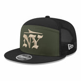 New York Jets New Era 2025 Rivalries Collection Team Split Panel 9FIFTY Snapback Hat Gotham Green