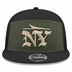 New York Jets New Era 2025 Rivalries Collection Team Split Panel 9FIFTY Snapback Hat Gotham Green