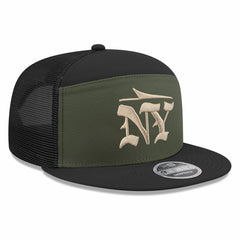 New York Jets New Era 2025 Rivalries Collection Team Split Panel 9FIFTY Snapback Hat Gotham Green