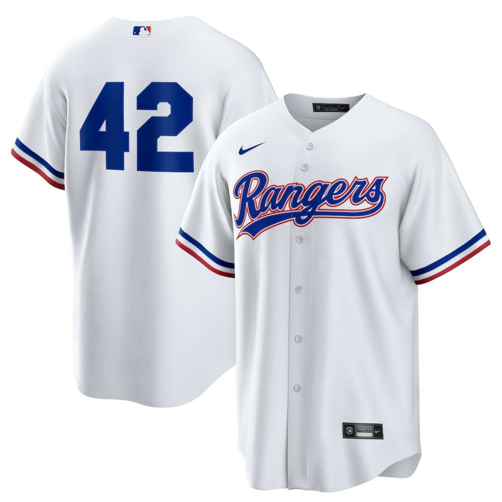 MLB Texas Rangers Nike Home 2025 Jackie Robinson Day Replica Jersey - White