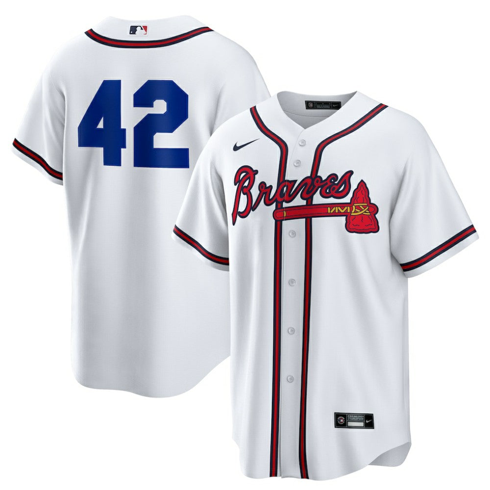 Atlanta Braves Nike Home 2025 Jackie Robinson Day Replica Jersey - White Jerseys