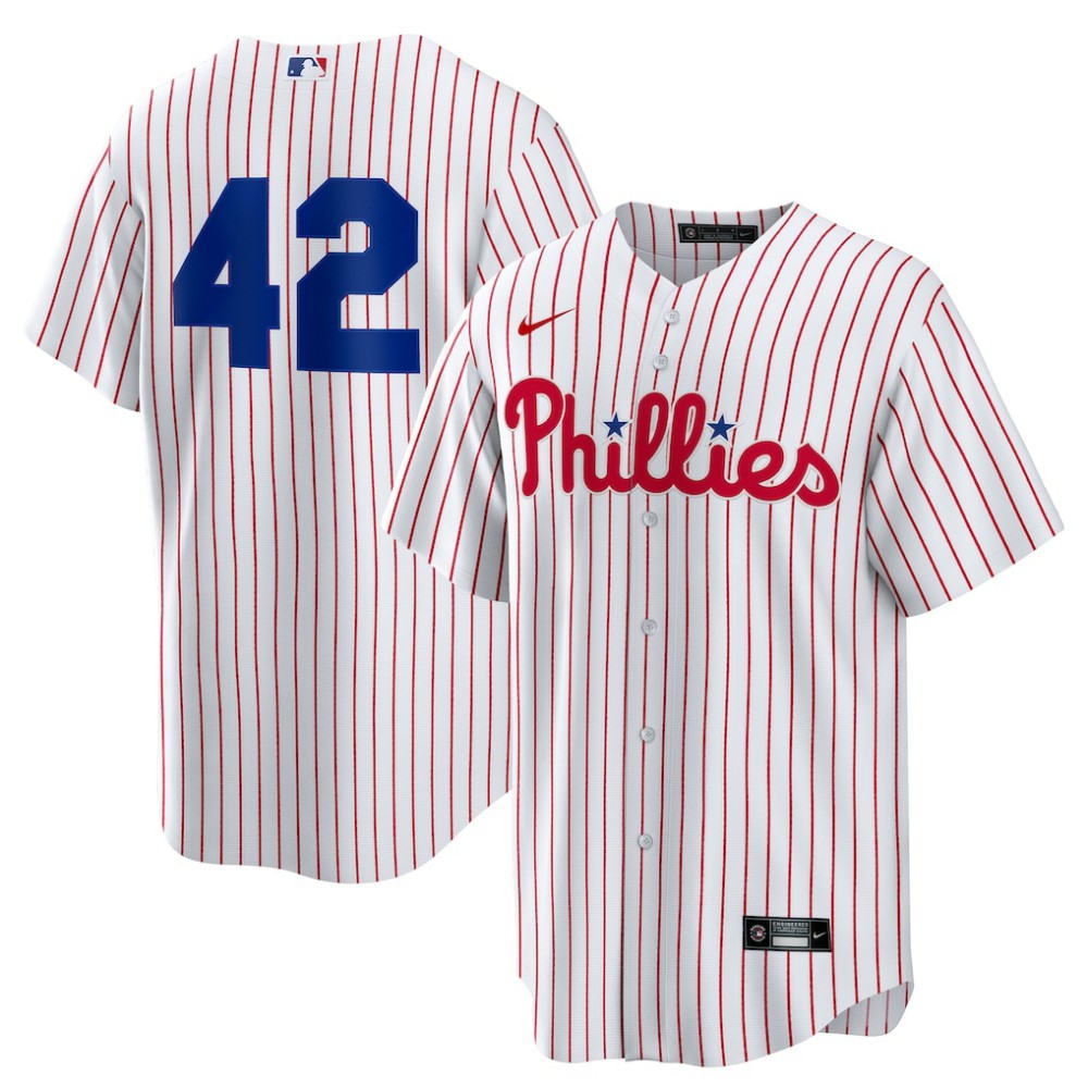 MLB Philadelphia Phillies Nike Home 2025 Jackie Robinson Day Replica Jersey - White