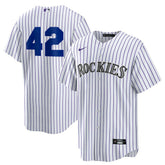 MLB Colorado Rockies Nike Home 2025 Jackie Robinson Day Replica Jersey - White