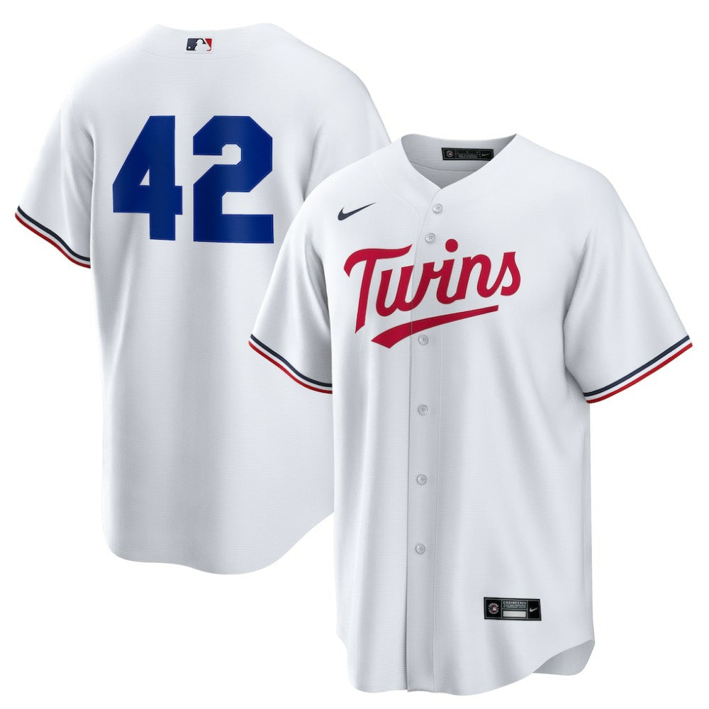 MLB Minnesota Twins Nike Home 2025 Jackie Robinson Day Replica Jersey - White
