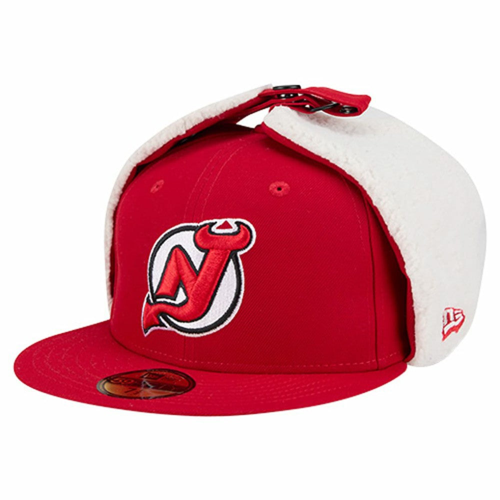 NHL New Jersey Devils New Era Injection Dog Ear Classic Fitted Hat - Red
