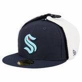 NHL Seattle Kraken New Era Injection Dog Ear Classic Fitted Hat - Deep Sea Blue