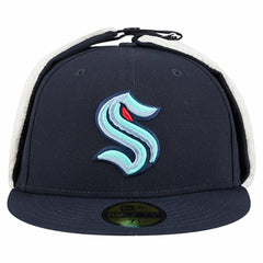NHL Seattle Kraken New Era Injection Dog Ear Classic Fitted Hat - Deep Sea Blue