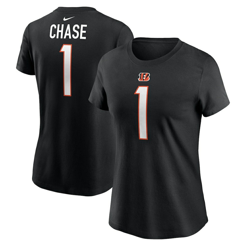 Ja'Marr Chase Cincinnati Bengals Women's Player Name & Number T-Shirt Black