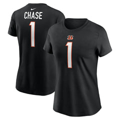 Ja'Marr Chase Cincinnati Bengals Women's Player Name & Number T-Shirt Black