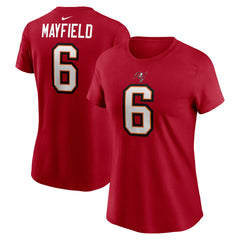 Baker Mayfield Tampa Bay Buccaneers Women's Player Name & Number T-Shirt Red