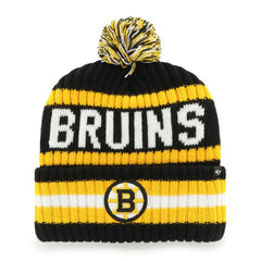 NHL Boston Bruins '47 Bering Cuffed Knit Hat with Pom - Black