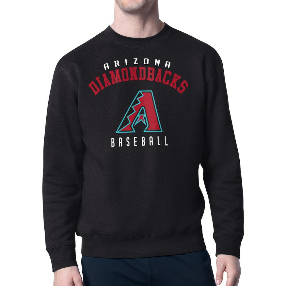Arizona Diamondbacks Starter Team Logo Fleece Pullover Sweatshirt - Black Pullover
