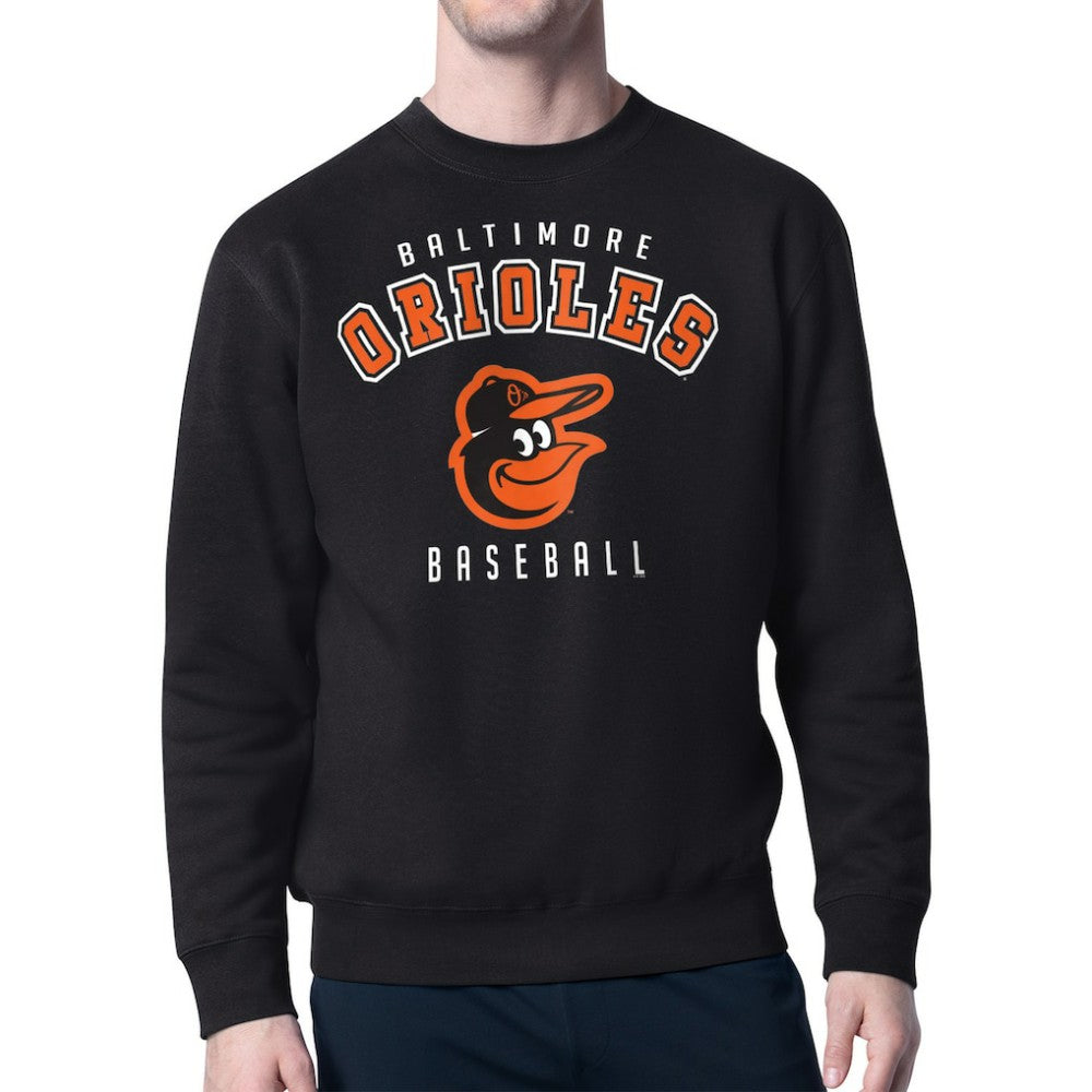 Baltimore Orioles Starter Team Logo Fleece Pullover Sweatshirt - Black Pullover