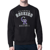 Colorado Rockies Starter Team Logo Fleece Pullover Sweatshirt - Black Pullover
