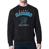 Miami Marlins Starter Team Logo Fleece Pullover Sweatshirt - Black Pullover