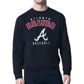 Atlanta Braves Starter Team Logo Fleece Pullover Sweatshirt - Navy Pullover