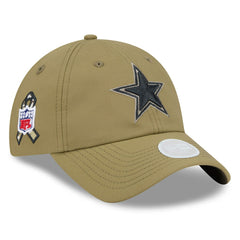 Dallas Cowboys New Era Women's 2025 Salute to Service Pony Tail Adjustable Hat Green