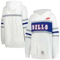 Buffalo Bills Women's Plus Size Head Coach Throwback Pullover Hoodie White