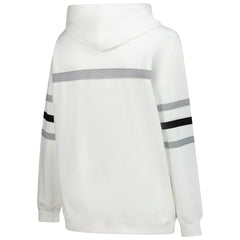 Pittsburgh Steelers Women's Plus Size Head Coach Throwback Pullover Hoodie White