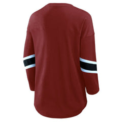Washington Commanders Women's Plus Size Redzone 3/4-Sleeve Scoop Neck T-Shirt Burgundy