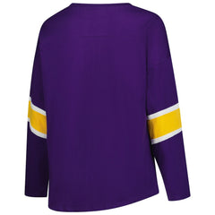 Minnesota Vikings Women's Plus Size Redzone 3/4-Sleeve Scoop Neck T-Shirt Purple