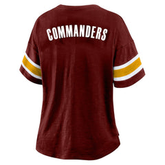 Washington Commanders Women's Plus Size Redzone Notch Neck T-Shirt Burgundy