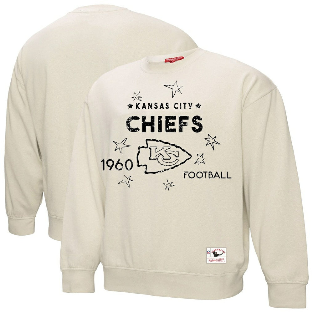 Kansas City Chiefs Women's Plus Size Shooting Star Sweatshirt Cream