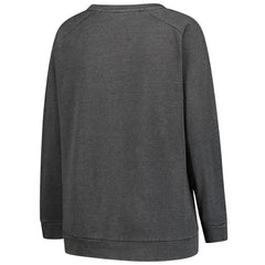 Washington Commanders Profile Women's Plus Size Acid Wash Raglan Sweatshirt Charcoal