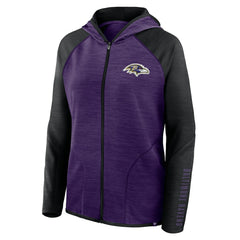 Baltimore Ravens Women's Plus Size End Around Pass Full-Zip Hoodie Purple