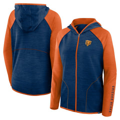 Chicago Bears Women's Plus Size End Around Pass Full-Zip Hoodie Navy