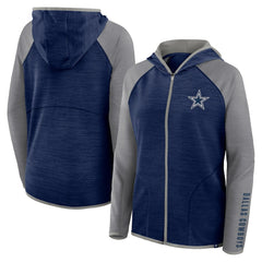 Dallas Cowboys Women's Plus Size End Around Pass Full-Zip Hoodie Navy