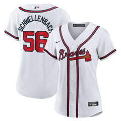 MLB Spencer Schwellenbach Atlanta Braves Nike Women's Home Replica Jersey - White