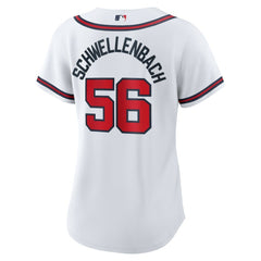 MLB Spencer Schwellenbach Atlanta Braves Nike Women's Home Replica Jersey - White