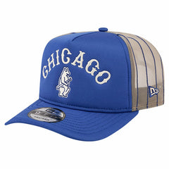 Chicago Cubs New Era Vintage Arched Foam Front 9FIFTY A-Frame Adjustable Trucker Hat - Royal Hats