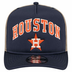 Houston Astros New Era Vintage Arched Foam Front 9FIFTY A-Frame Adjustable Trucker Hat - Navy Hats