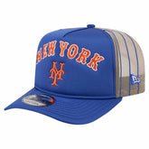 New York Mets New Era Vintage Arched Foam Front 9FIFTY A-Frame Adjustable Trucker Hat - Royal Hats