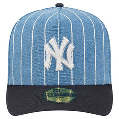 New York Yankees New Era Parallel A-Frame 59FIFTY Fitted Hat - Blue/Navy Hats