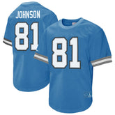 Calvin Johnson Detroit Lions Retired Player Name & Number Mesh Top Blue