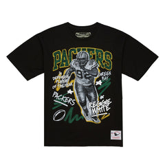 Reggie White Green Bay Packers Chalked Up Player Graphic T-Shirt Black