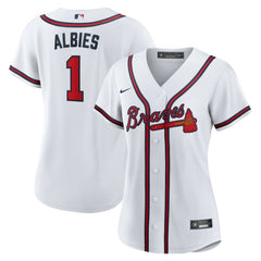 MLB Ozzie Albies Atlanta Braves Nike Women's Home Replica Jersey - White