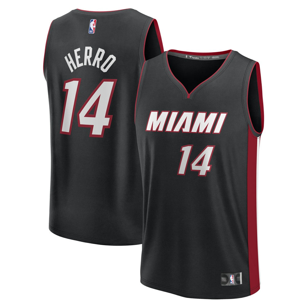 NBA Tyler Herro Miami Heat Fast Break Replica Player Jersey - Black - Icon Edition