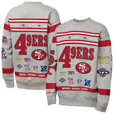 San Francisco 49ers Youth Throwback All-Over Print Fleece Sweatshirt Gray