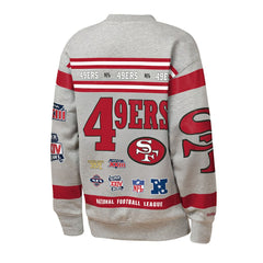 San Francisco 49ers Youth Throwback All-Over Print Fleece Sweatshirt Gray