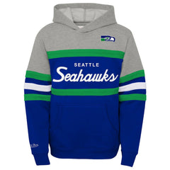 Seattle Seahawks Youth Throwback Head Coach Pullover Hoodie Royal