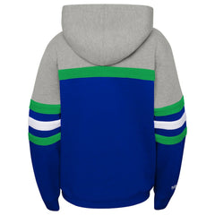 Seattle Seahawks Youth Throwback Head Coach Pullover Hoodie Royal
