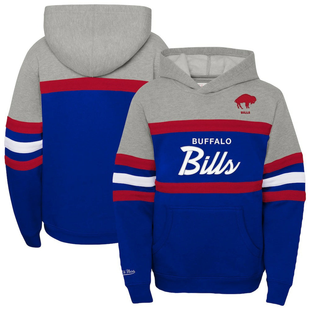 Buffalo Bills Youth Throwback Head Coach Pullover Hoodie Royal