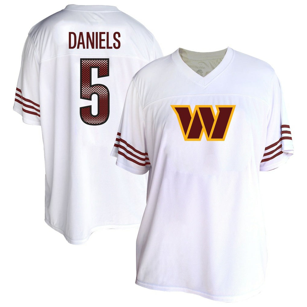 NFL Jayden Daniels Washington Commanders Women's Plus Size Fashion Jersey - White discount
